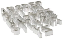 Oldenhof Uitsteekvorm Alfabet Letters 6 Cm Rvs 26-delig