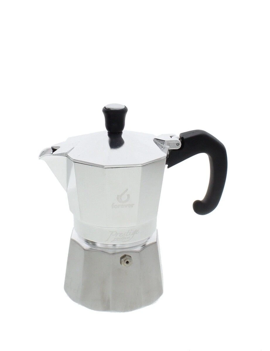 Forever Moka Prestige Inductie Mokapot 12-kops Aluminium Mat 3 Forever Moka Prestige Inductie Mokapot 12-kops Aluminium Mat