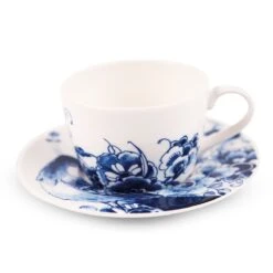 Royal Delft Peacock Symphony Theekop + Schotel 220 Ml Aardewerk