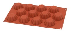 Silikomart Bakvorm 12 Mini Brioches Silicone Bruin