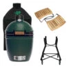 Big Green Egg Small Barbecue ø 33 Cm Keramiek Groen Met Onderstel, Acaciahouten Zijtafels En Hoes -Keuken Benodigdheden Winkel bge hoofd 2 small nest acacia handler cover