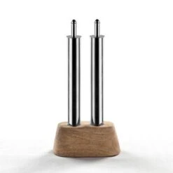 Olipac Olie- En Azijnset Op Houten Onderzetter In Giftbox Rvs