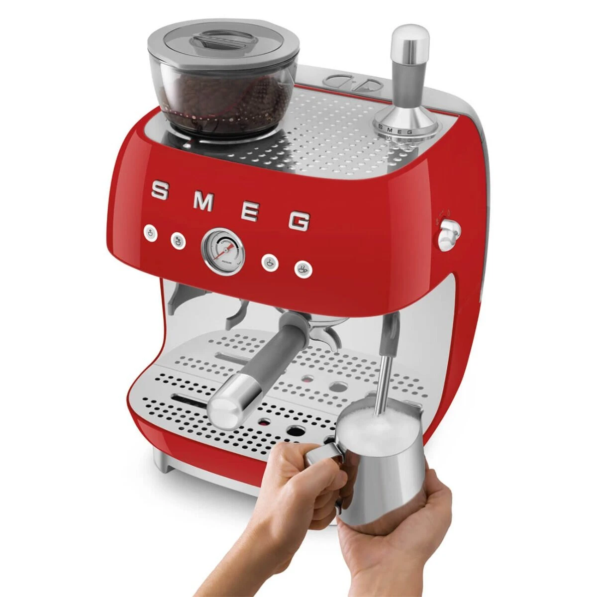 Smeg 50's Style Handmatige Espressomachine 2,4 Liter Rood 5 Smeg 50's Style Handmatige Espressomachine 2,4 Liter Rood - Afbeelding 3