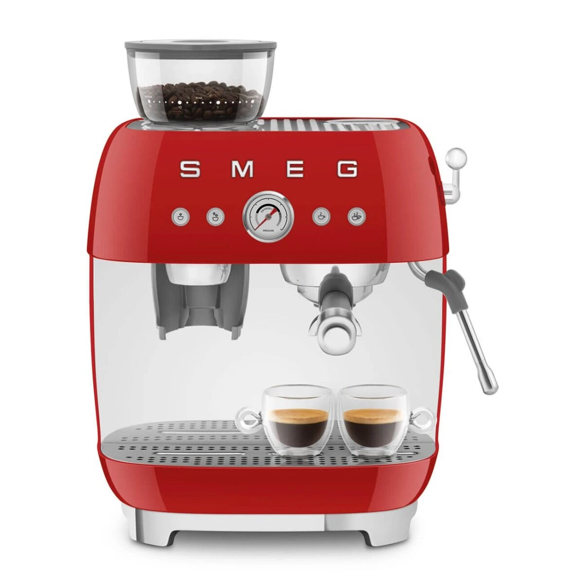 Smeg 50's Style Handmatige Espressomachine 2,4 Liter Rood 7 Smeg 50's Style Handmatige Espressomachine 2,4 Liter Rood - Afbeelding 5