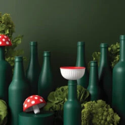 Ototo Magic Mushroom Wijnstop En -trechter Silicone Rood/wit -Keuken Benodigdheden Winkel magic mushroom 3
