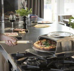 Oldenhof Fernus Stovetop Pizzaoven Rvs -Keuken Benodigdheden Winkel pizzaschep silver